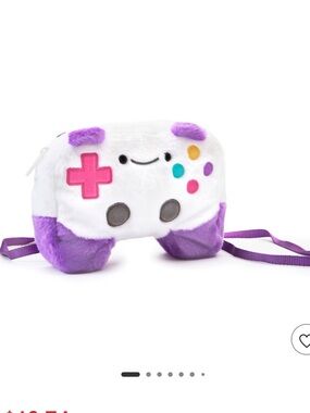 FAO SCHWARZ Cliqs Plush Video Game Controller Novelty Unique Purse Bag BRAND NEW